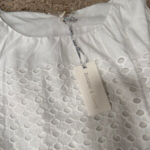 Jennifer & Grace White Eyelet Blouse